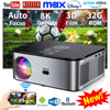 HORLAT T03 Android 4K Beamer 32GB Projektor Full HD 1080P 8K Video Audio Heimkino Autofokus Keystone 5G Dual WiFi Tragbar