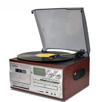 Für LoopTone All-in-One 3-Gang-Bluetooth-Ein/Aus-kompatibler Plattenspieler Aus Vinyl, LP-Plattenspieler, Vintage-CD und Kassett